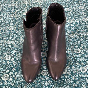 Black Leather Booties